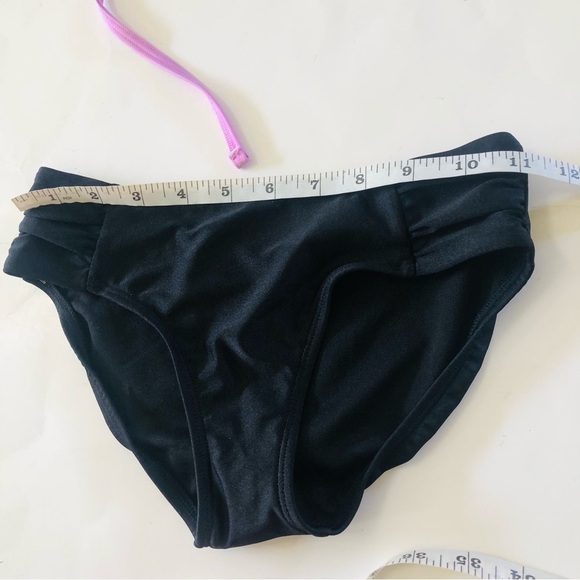 Bundle 3 Pc Art Class Halter Stripe Top Black Pink Bikinis Bottoms Set Size M8 - Picture 7 of 14